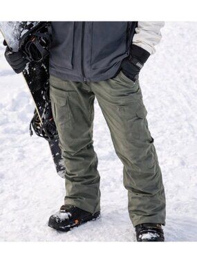 Bonfire Snowboarding USA Mens Snow Pants Grey Cargo Ski Winter Large L.    G